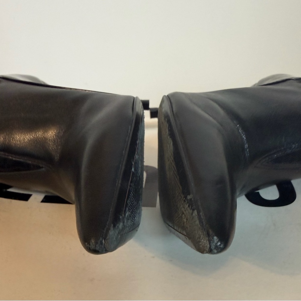 SCHUTZ Black Mesh Heeled Boots - Picture 7 of 9